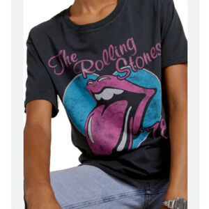 Daydreamer Rolling Stones 78 Ticket Boyfriend Tee Medium Vintage Black